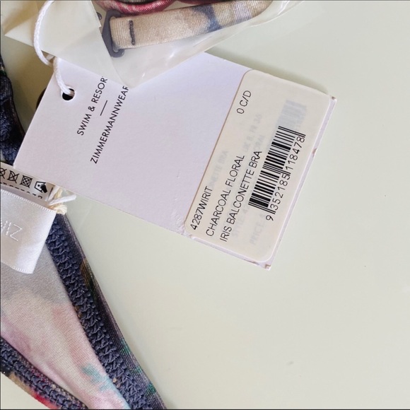 Zimmermann Iris Grey Floral High Waist Bikini  0/2 - Picture 9 of 12